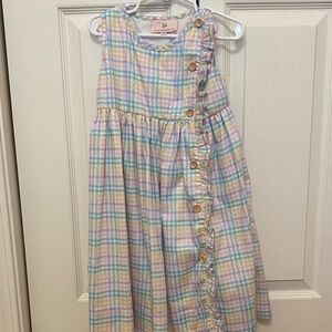 Smockingbird Pastel Plaid Kids Dress